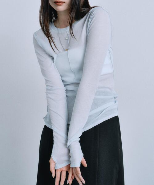 tシャツ sheer basic tee レディースの画像