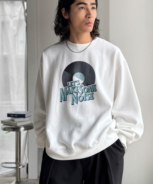 Java トレーナー スウェット 「JaVaジャバコラボ」裏起毛レコード盤