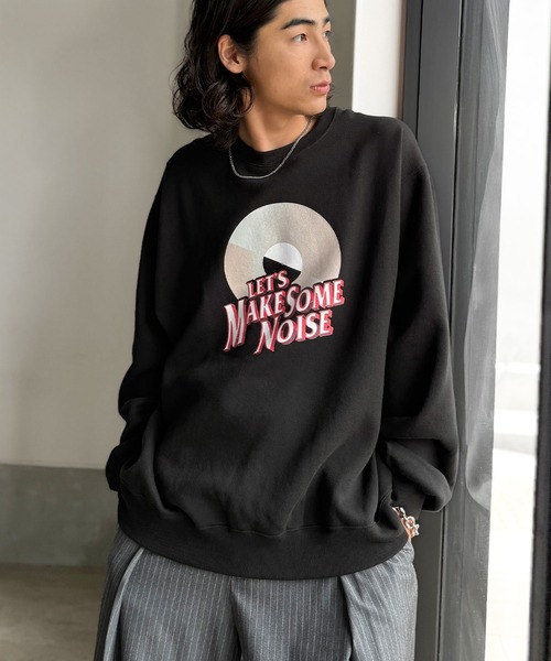 Java トレーナー スウェット 「JaVaジャバコラボ」裏起毛レコード盤