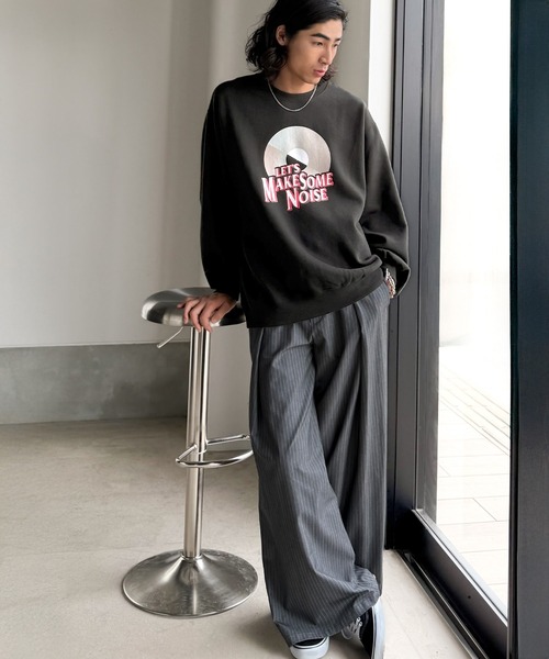 Java トレーナー スウェット 「JaVaジャバコラボ」裏起毛レコード盤