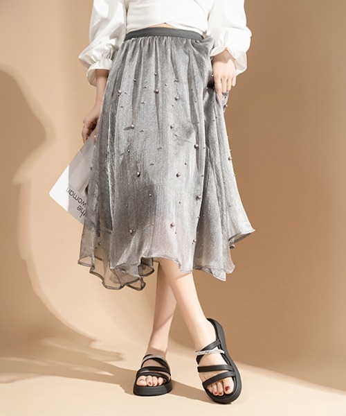 「Miniministore」 フラットサンダル 22.5cm アイボリー レディース_画像7