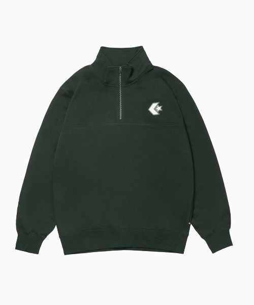 トレーナー/スウェット Chenille sweat CONVERSE（コンバース） トレーナー スウェット CHENILLE ハーフジップ