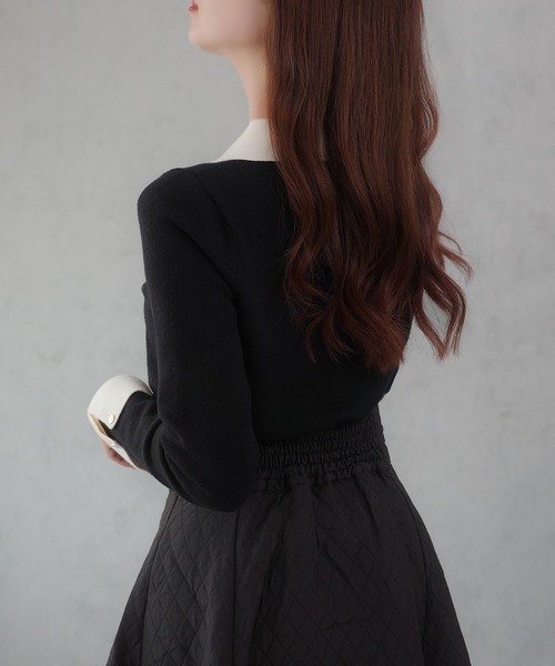 「JUNOAH」 長袖ニット LARGE アイボリー レディース_画像5