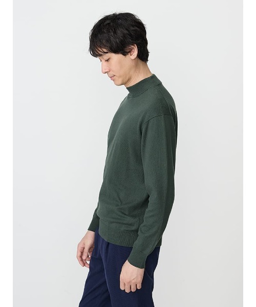 Shephe 4 Ply メンズ モックタートルネックカシミアセーター US サイズ: Large カラー: グリーン Perfect Suit FActory（パーフェクト スーツ ファクトリー） セーター