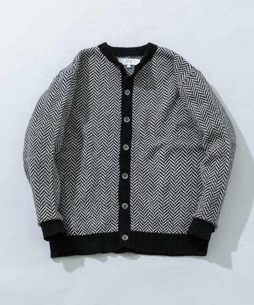 URBAN RESEARCH ROSSO MEN カーディガン 「XLサイズあり」ヘリンボーン