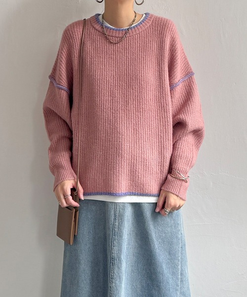 MELT THE LADY ステッチラインニット UV＞衿付きステッチラインニット | PROPORTION BODY DRESSING