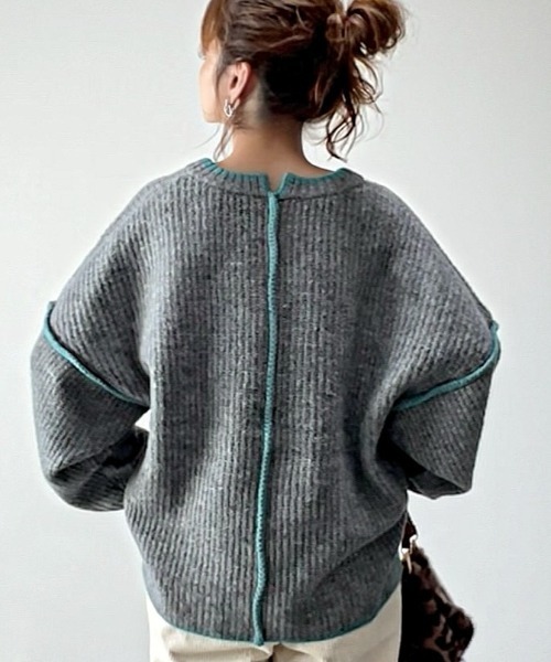 MELT THE LADY ステッチラインニット UV＞衿付きステッチラインニット | PROPORTION BODY DRESSING
