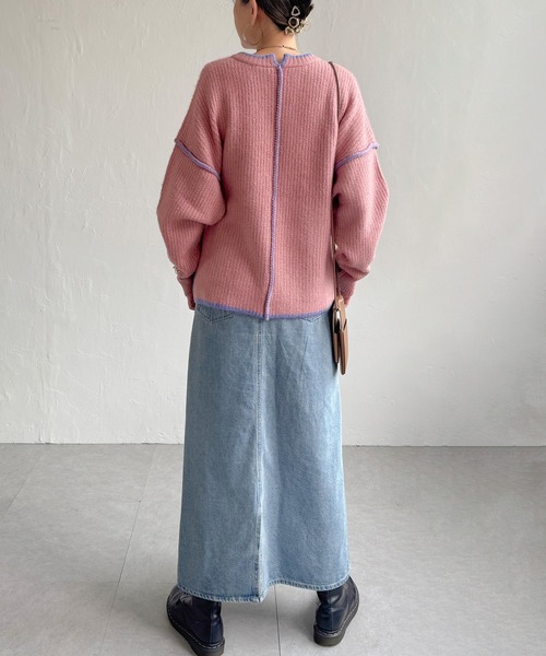 MELT THE LADY ステッチラインニット UV＞衿付きステッチラインニット | PROPORTION BODY DRESSING