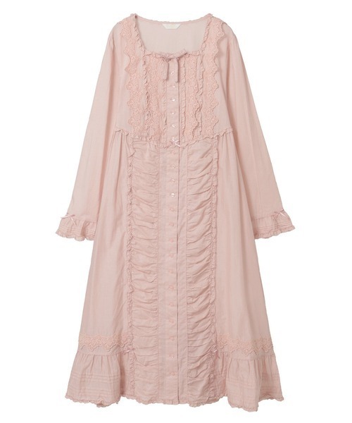 PINK HOUSE（ピンクハウス） ワンピース ケミカルレース使いミディ