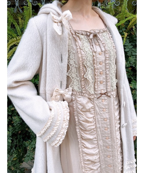 PINK HOUSE（ピンクハウス） ワンピース ケミカルレース使いミディ