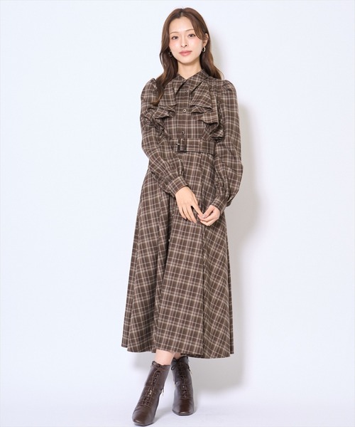 AND COUTURE（アンドクチュール） ワンピース フリルケープシャツ