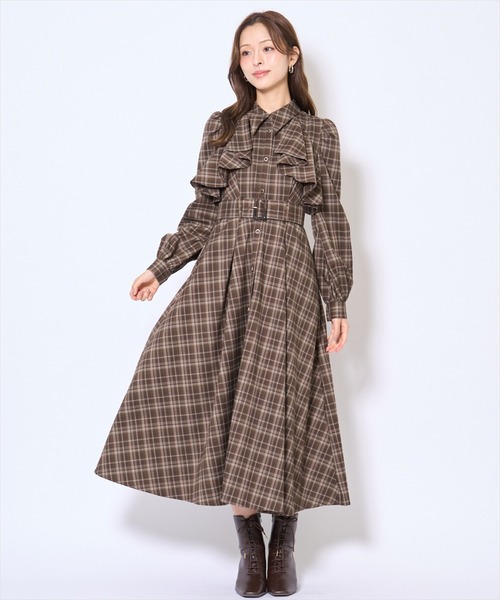 AND COUTURE（アンドクチュール） ワンピース フリルケープシャツ