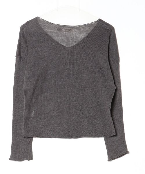 「evam eva」 長袖ニット - グレー レディース_画像2