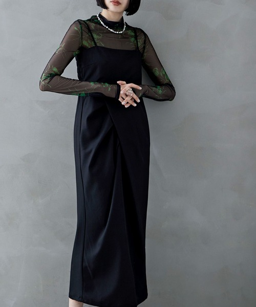 「etoll.」 キャミソールワンピース M ブラック レディース_画像3