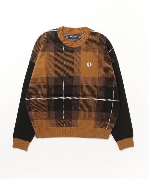 Ray BEAMS（レイ ビームス） 「FRED PERRY」長袖ニット SMALL ダーク