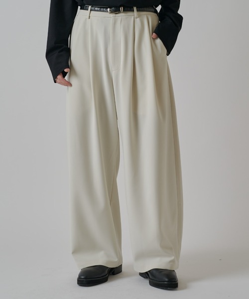 Lui's（ルイス） ワイドパンツ スラックス ダブルクロスベーシック