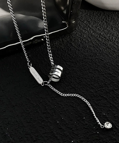 【大人気 TY 】 シルバー チェーンネックレス NO WAY ネックレス /Bz/変形トップシルバーチェーンネックレス