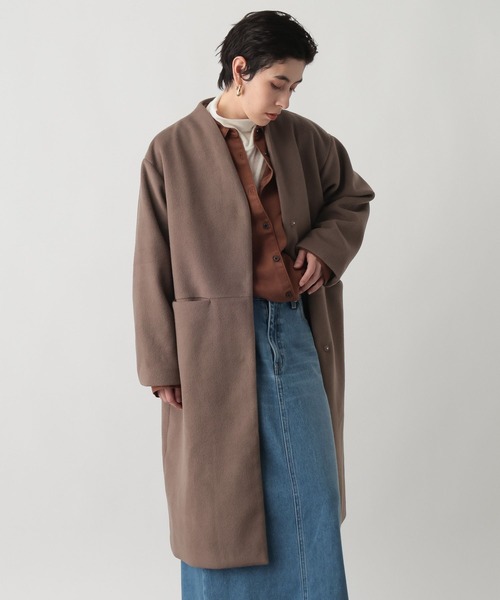 studio CLIP（スタディオクリップ） ノーカラーコート コート 「ウタオ
