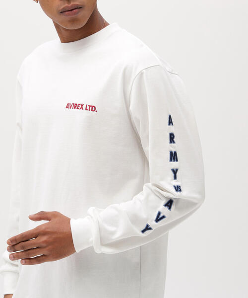 AVIREX（アヴィレックス） tシャツ ARMY VS NAVY GAME DAY L/S T-SHIRT