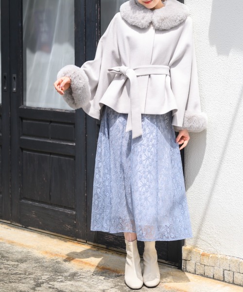 MISCH MASCH（ミッシュマッシュ） ポンチョコート フリ