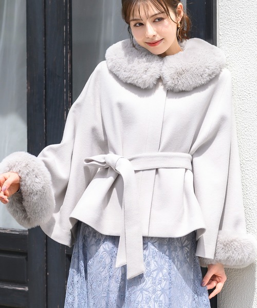 MISCH MASCH（ミッシュマッシュ） ポンチョコート フリ