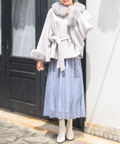 MISCH MASCH（ミッシュマッシュ） ポンチョコート フリ