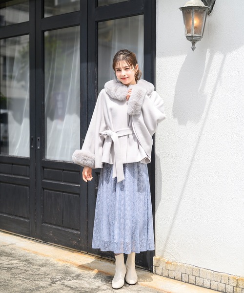 MISCH MASCH（ミッシュマッシュ） ポンチョコート フリ