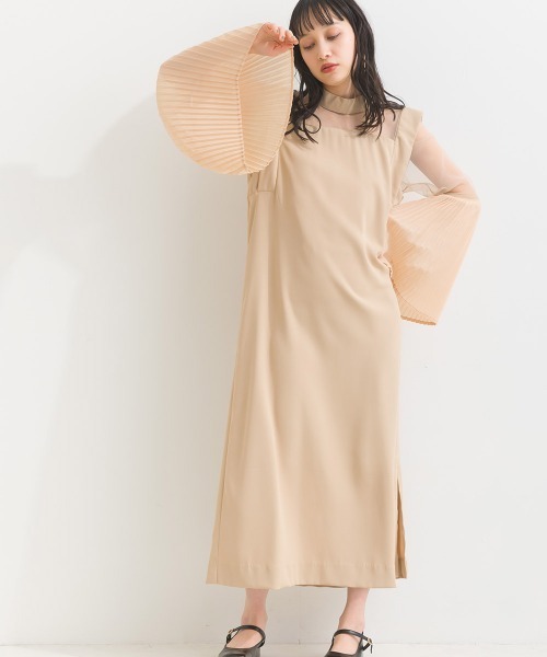 「terrace」 長袖ワンピース MEDIUM カーキ レディース_画像3