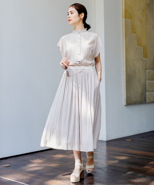 「組曲」 イージーパンツ S2 ピンク レディース_画像5