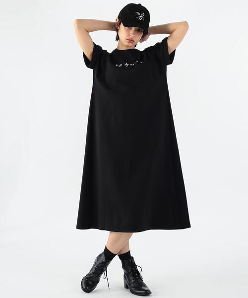 「To b. by agnes b.」 半袖ワンピース 36 ブラック レディース_画像3