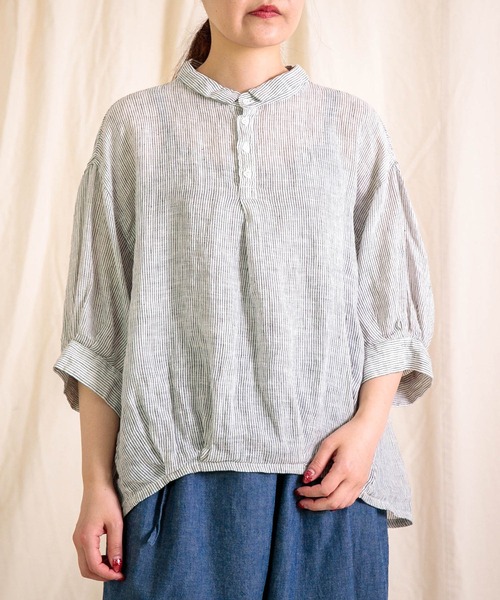 Brocante リネンシャツ ブラウス シャツ 夏 「Brocante / ブロカント 