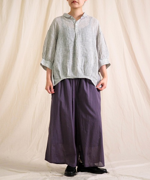 Brocante リネンシャツ ブラウス シャツ 夏 「Brocante / ブロカント