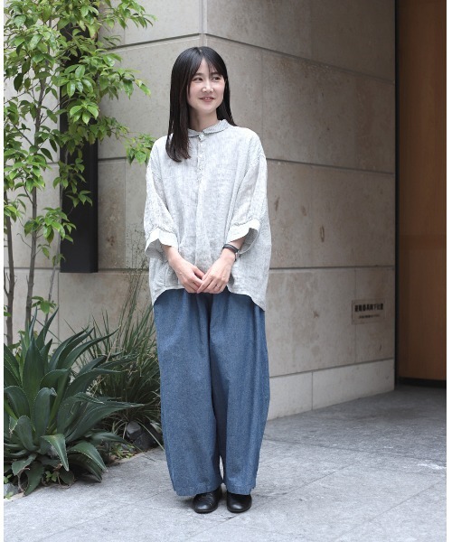 Brocante リネンシャツ ブラウス シャツ 夏 「Brocante / ブロカント