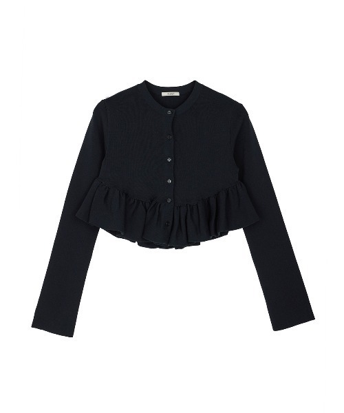 Ameri（アメリ） カーディガン COMPACT BALLOON PEPLUM KNIT CARDIGAN