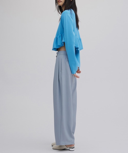 Ameri（アメリ） カーディガン COMPACT BALLOON PEPLUM KNIT CARDIGAN