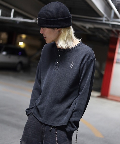 トップス atmark ATMARK tシャツ 「2サイズ展開 / UNISEX 」クロスロゴ刺繍 サーマル