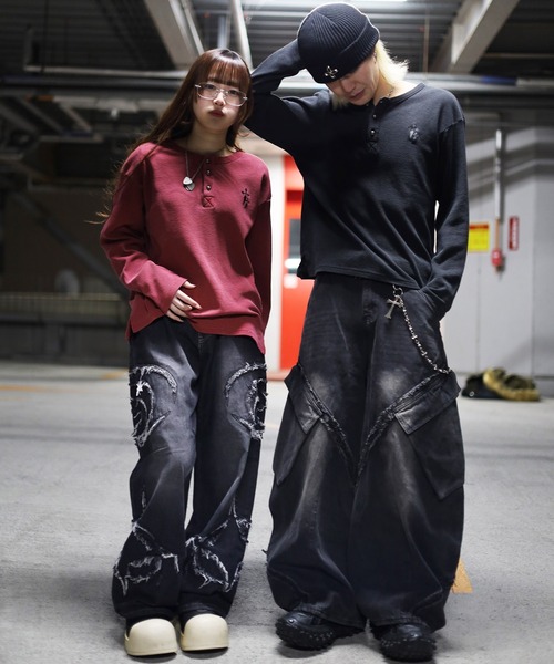 ATMARK tシャツ 「2サイズ展開 / UNISEX 」クロスロゴ刺繍 サーマル