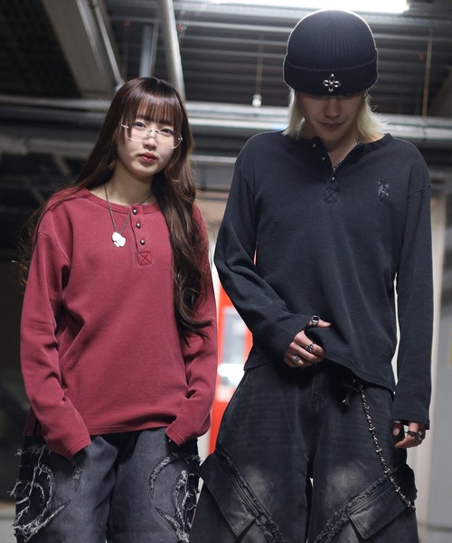 トップス atmark ATMARK tシャツ 「2サイズ展開 / UNISEX 」クロスロゴ刺繍 サーマル