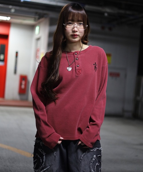 ATMARK tシャツ 「2サイズ展開 / UNISEX 」クロスロゴ刺繍 サーマル