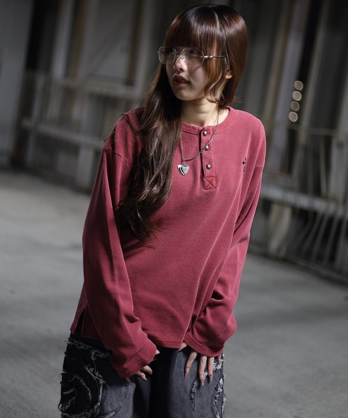 トップス atmark ATMARK tシャツ 「2サイズ展開 / UNISEX 」クロスロゴ刺繍 サーマル