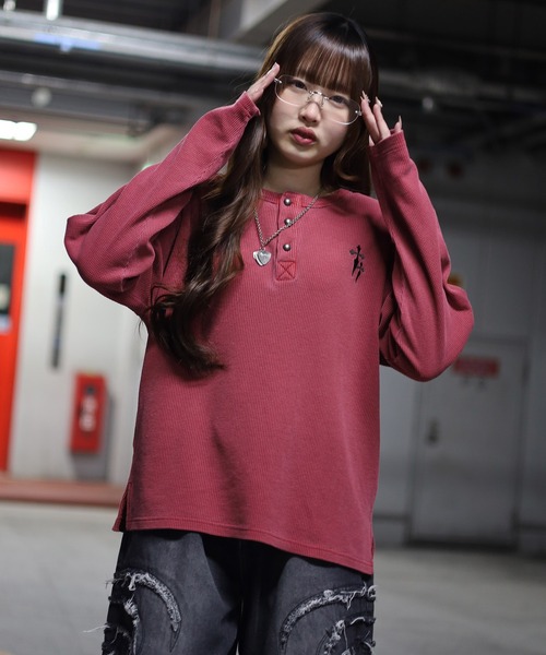 トップス atmark ATMARK tシャツ 「2サイズ展開 / UNISEX 」クロスロゴ刺繍 サーマル