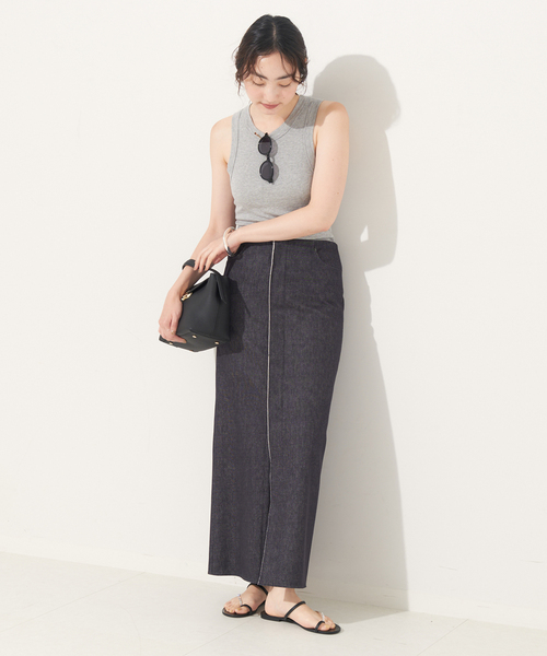 「Plage」 デニムスカート 36 ブルー レディースの画像
