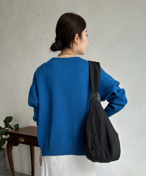 「DouDou」 長袖ニット FREE ブルー レディース_画像5