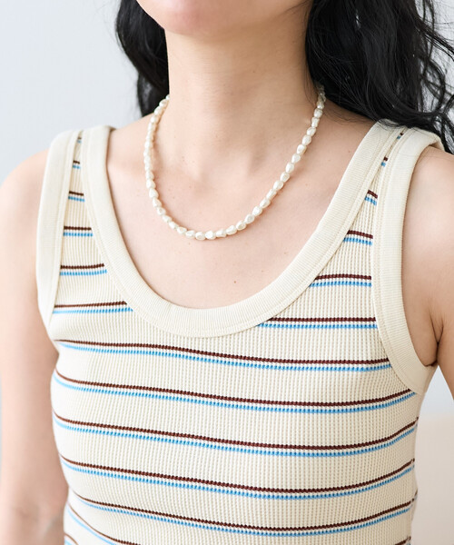 【ETRETOKYO】ヘンリーネックエアリータンクトップ （2色） ETRE TOKYO - ヘンリーネックエアリートップス - PINK | ADDICT WEB SHOP