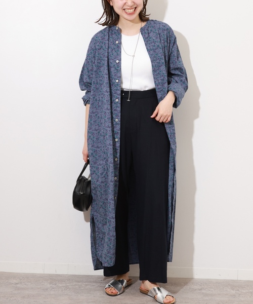 「ARMEN」 長袖ワンピース 3 ネイビー レディース_画像3
