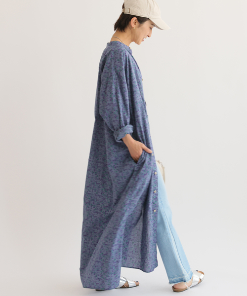 「ARMEN」 長袖ワンピース 3 ネイビー レディース_画像6
