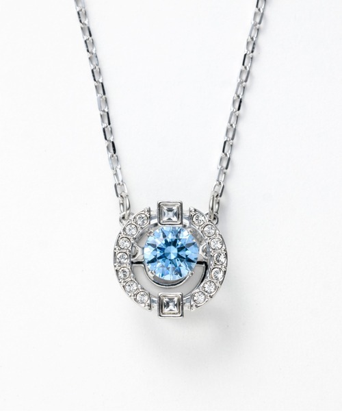 「SWAROVSKI」 ネックレス FREE ブルー レディース