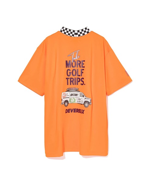 DEVEREUX GOLF tシャツ More Tripチェッカーリブモック メンズ