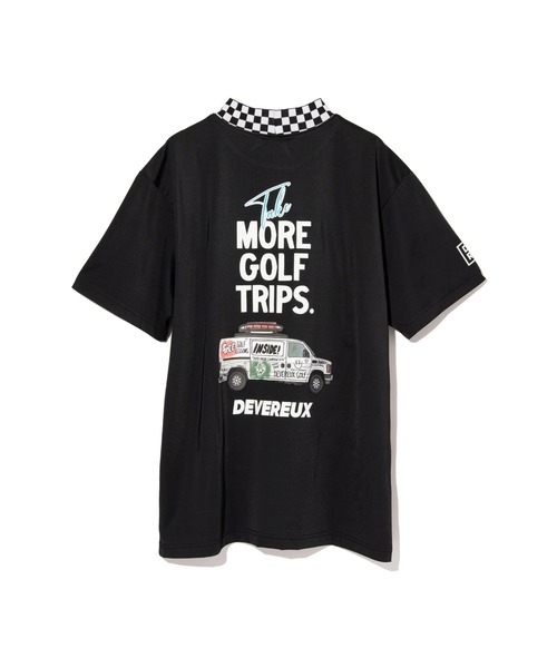 DEVEREUX GOLF tシャツ More Tripチェッカーリブモック メンズ