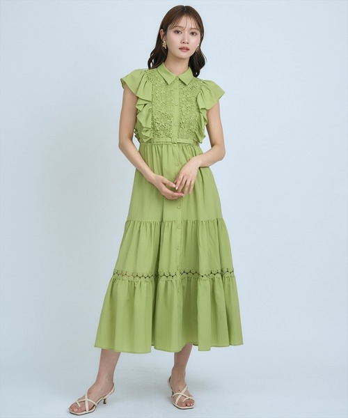 AND COUTURE（アンドクチュール） ワンピース レースフリルシャツ